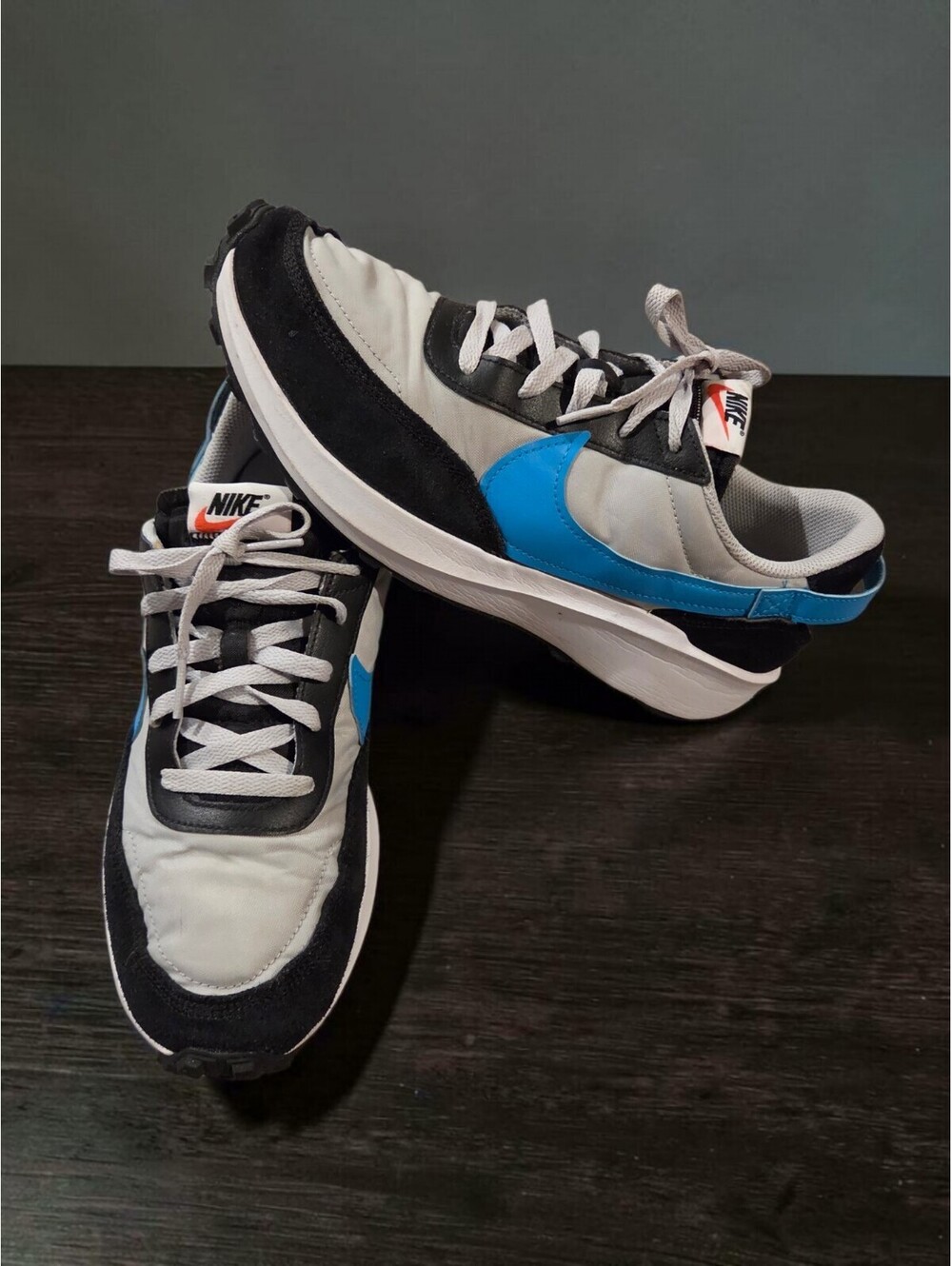 Nike Waffle Debut DH9522-004 Mens 10.5 Grey Laser Blue Good Condition